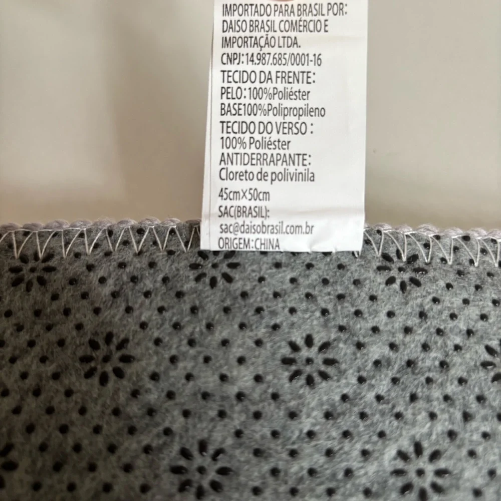 Daiso Gray Bathroom Toilet Mat